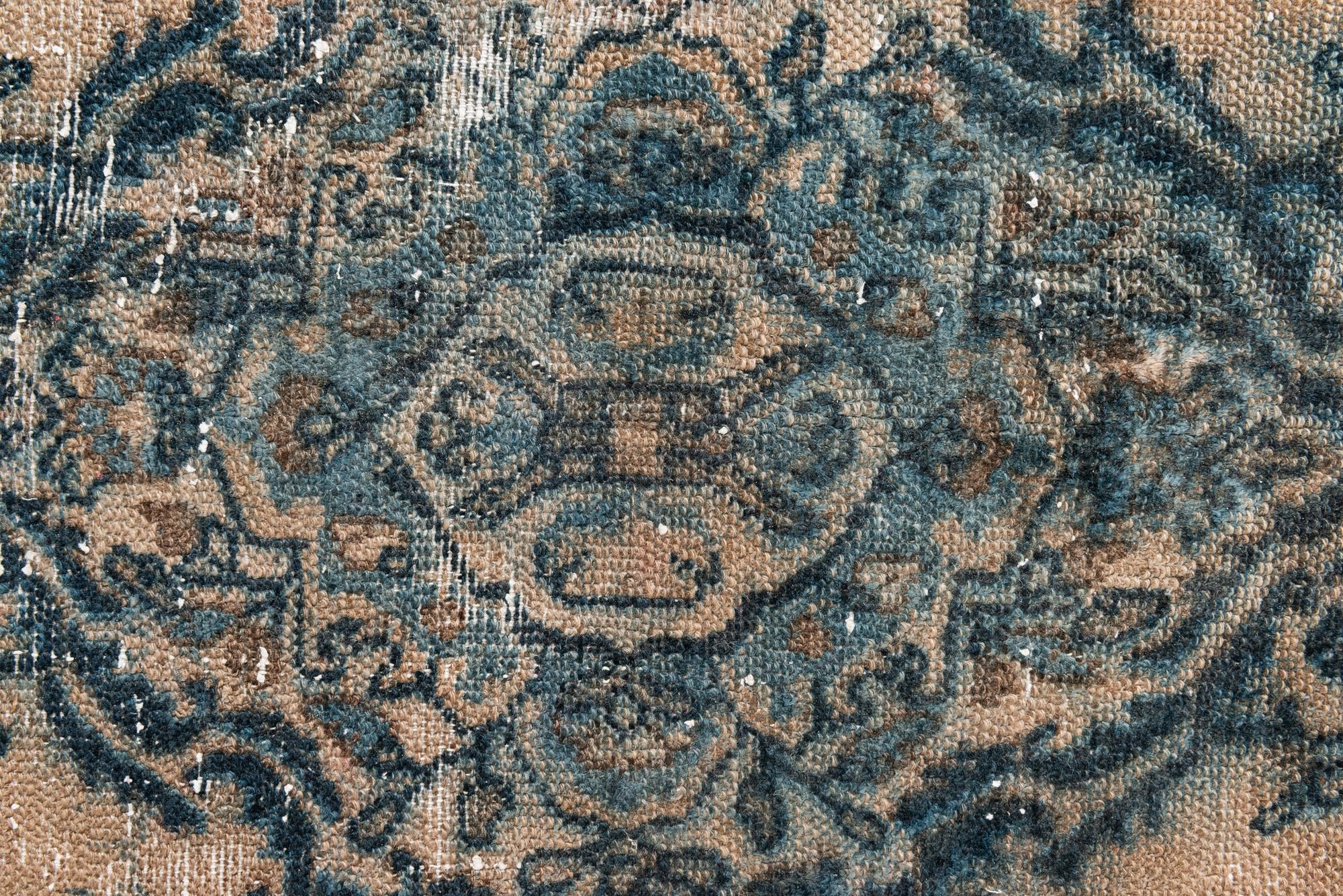 7' 2 x 9' 6 Hand Knotted Ultra Vintage Persian Wool Rug