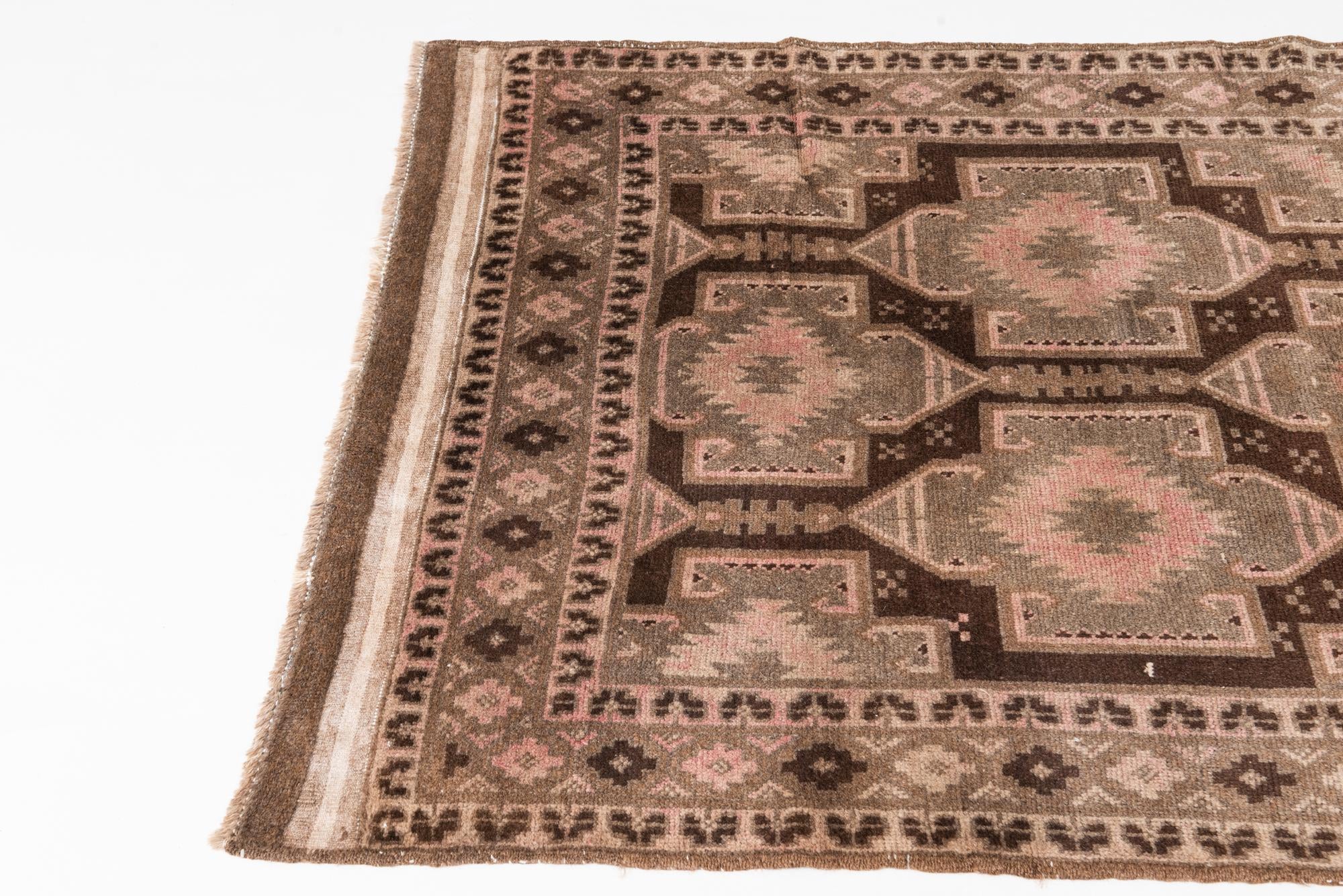 3' 8 x 6' 4 Hand Knotted Ultra Vintage Persian Wool Rug