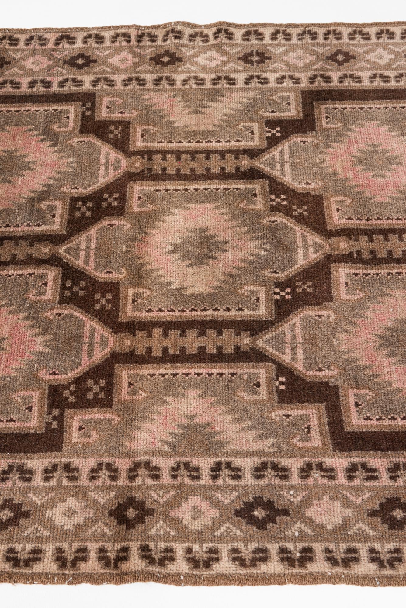 3' 8 x 6' 4 Hand Knotted Ultra Vintage Persian Wool Rug