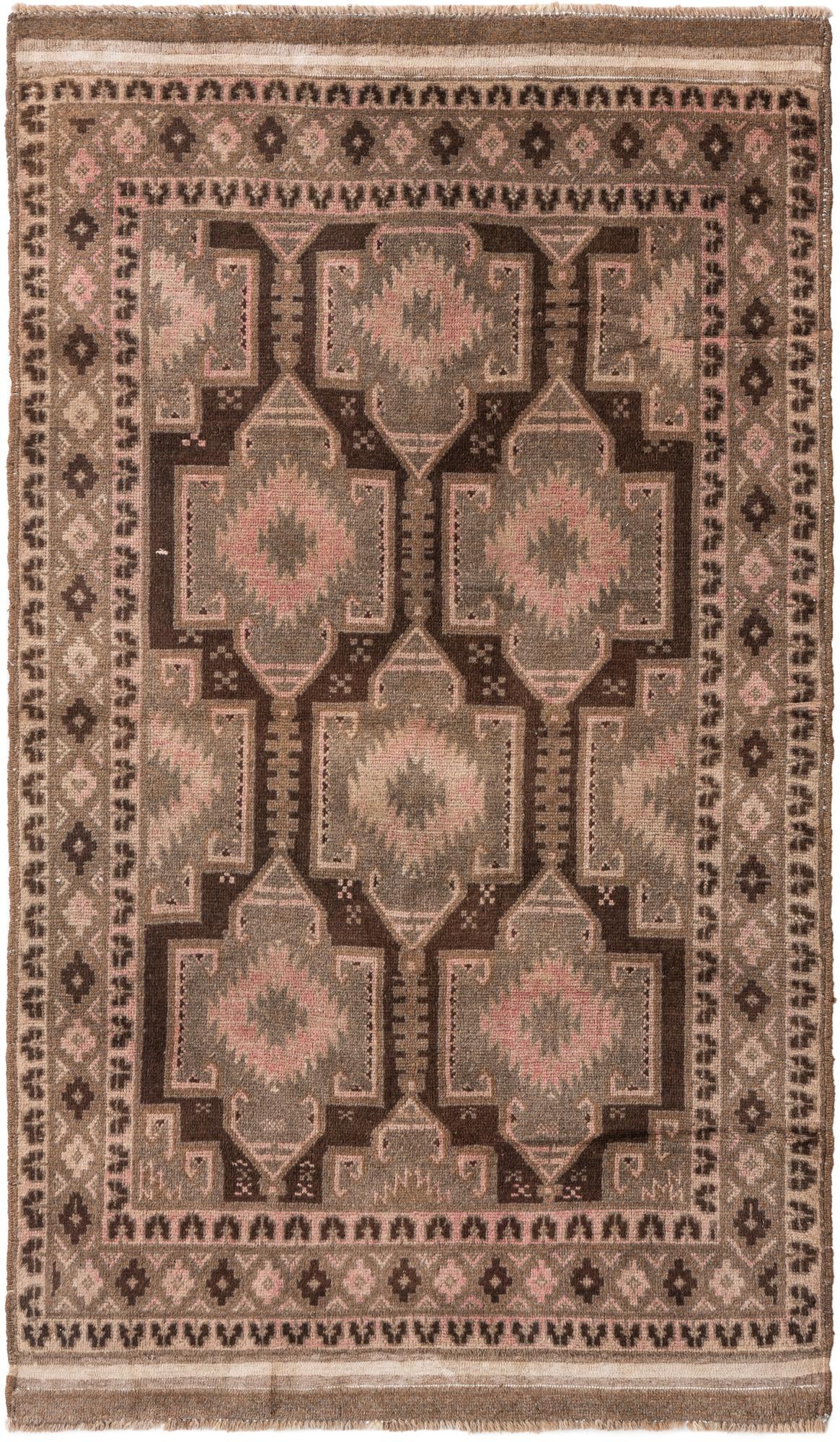 3' 8 x 6' 4 Hand Knotted Ultra Vintage Persian Wool Rug