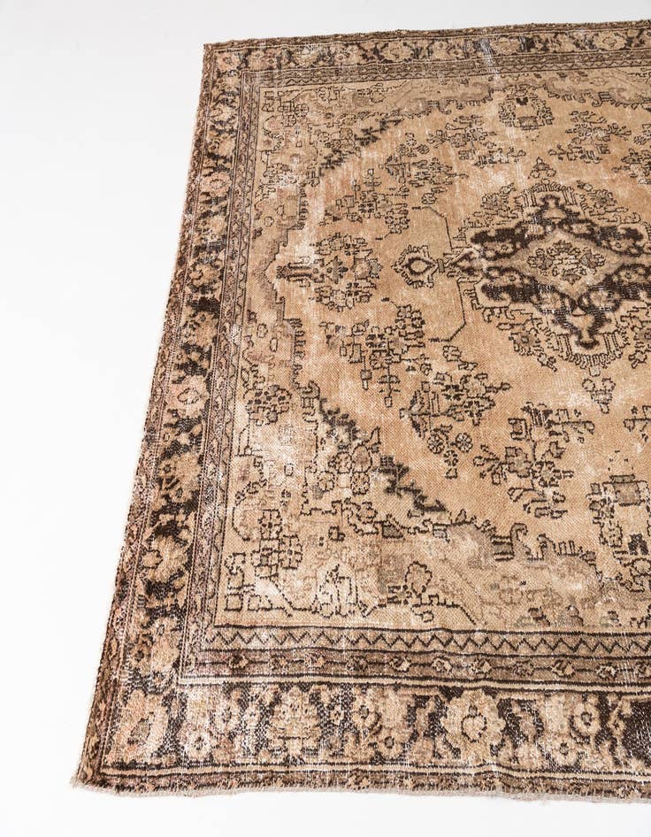 Detail image of 6' 8 x 9' 7  Hand Knotted Ultra Vintage Persian Wool Rug