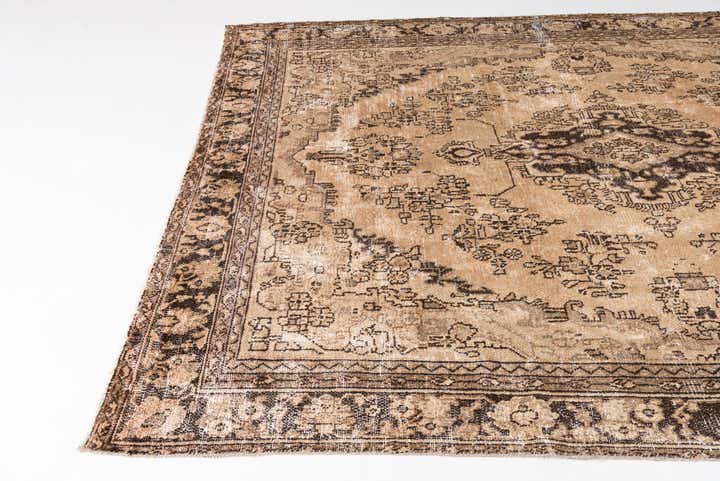 6' 8 x 9' 7 Hand Knotted Ultra Vintage Persian Wool Rug