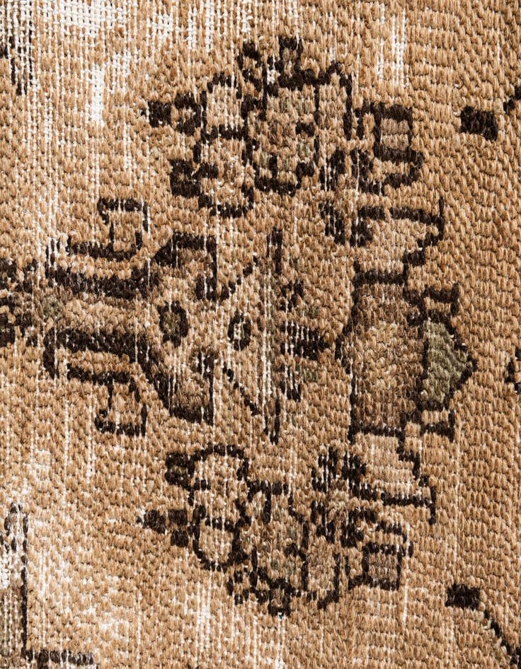 Detail image of 6' 8 x 9' 7  Hand Knotted Ultra Vintage Persian Wool Rug