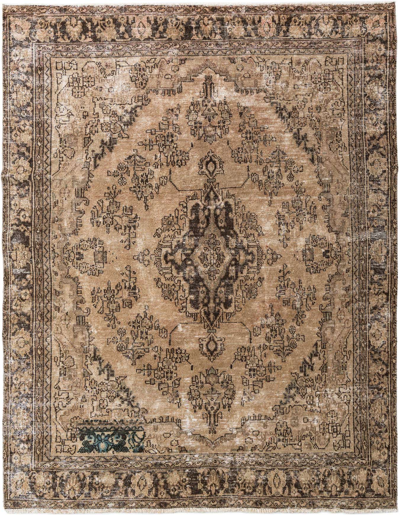 Primary image 6' 8 x 9' 7  Hand Knotted Ultra Vintage Persian Wool Rug