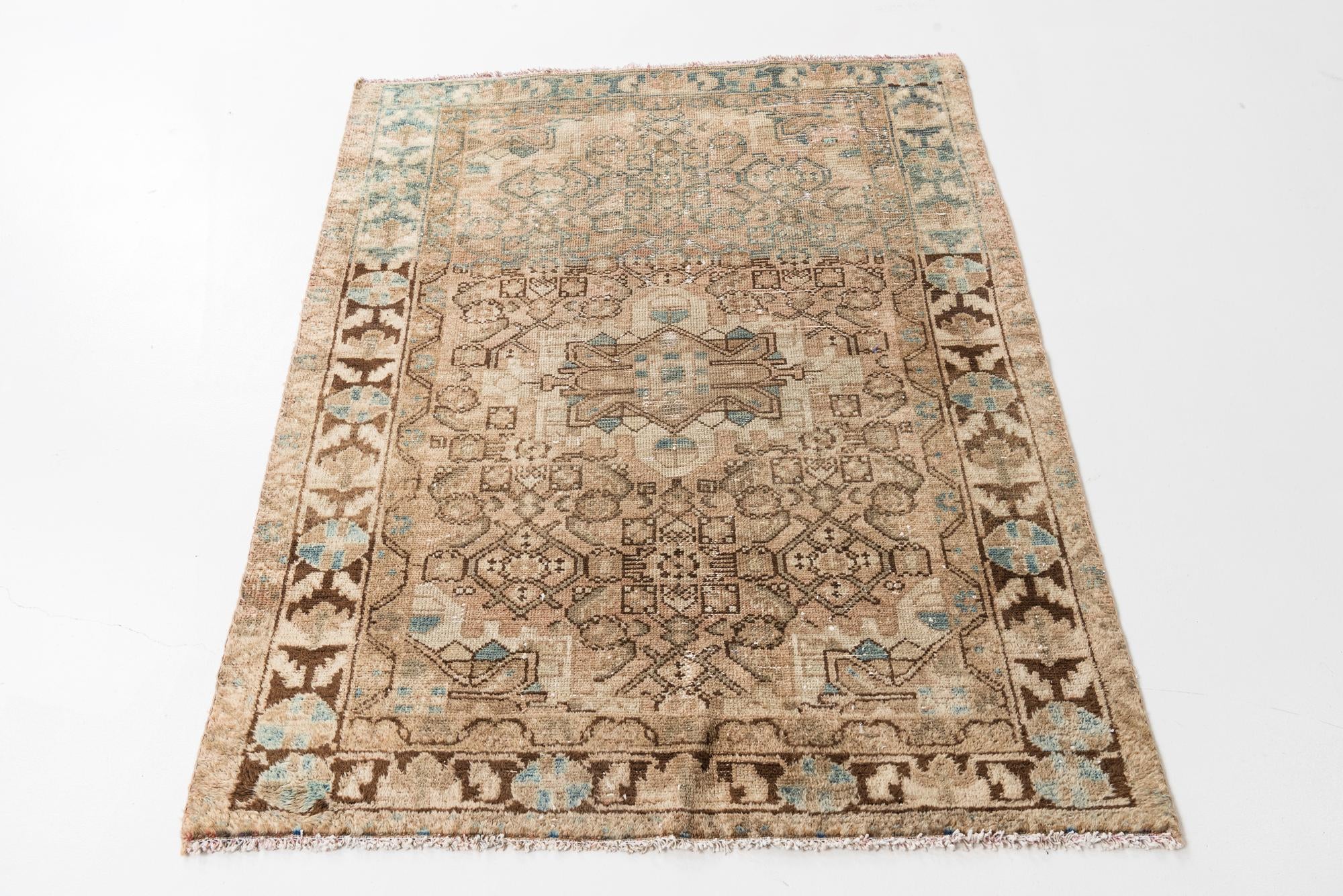 110cm x 140cm anudado a mano Ultra Vintage Alfombra Persa Lana