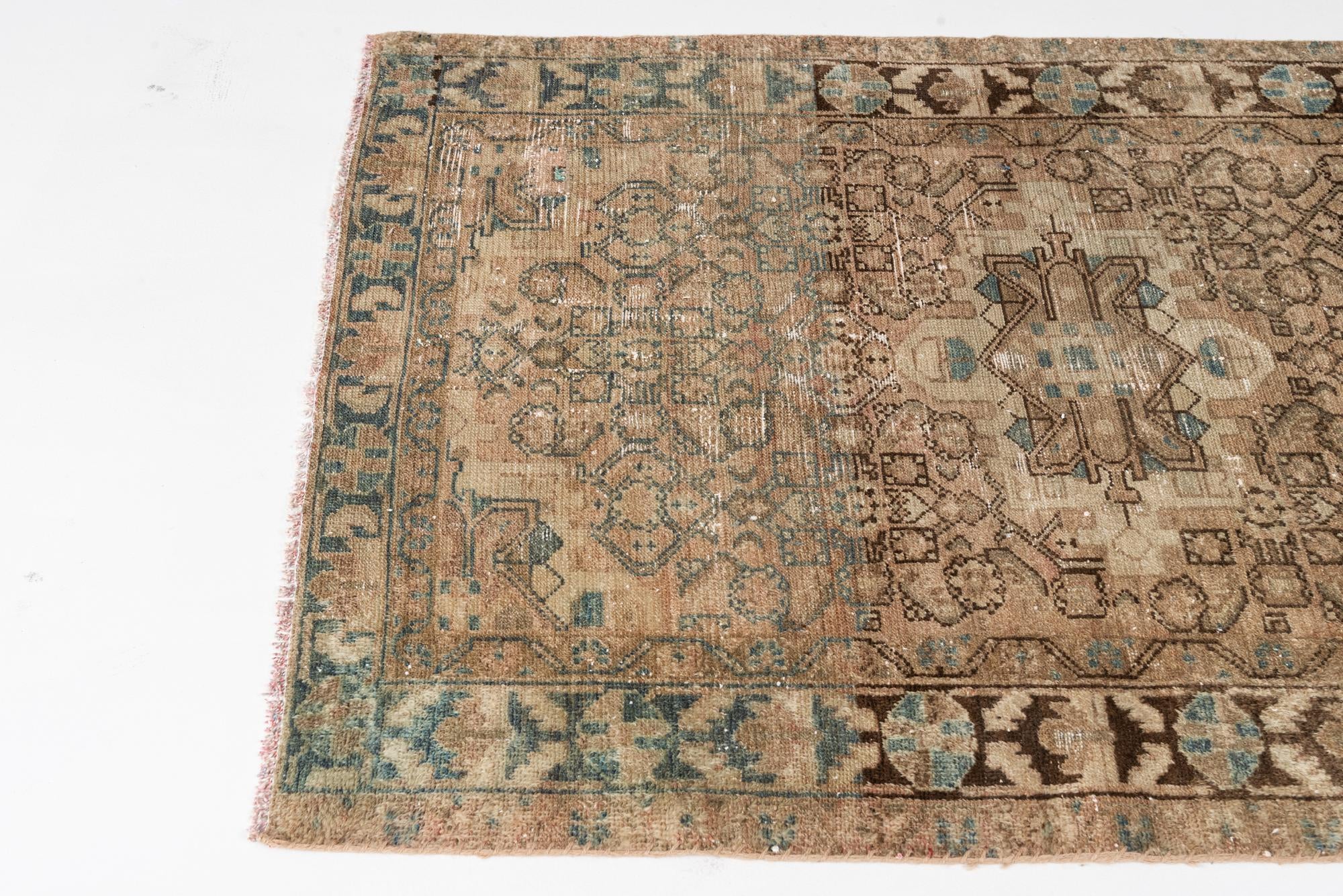 110cm x 140cm anudado a mano Ultra Vintage Alfombra Persa Lana
