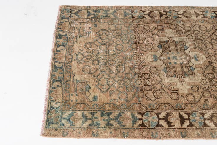 Detail image of 110cm x 140cm anudado a mano Ultra Vintage Alfombra Persa Lana