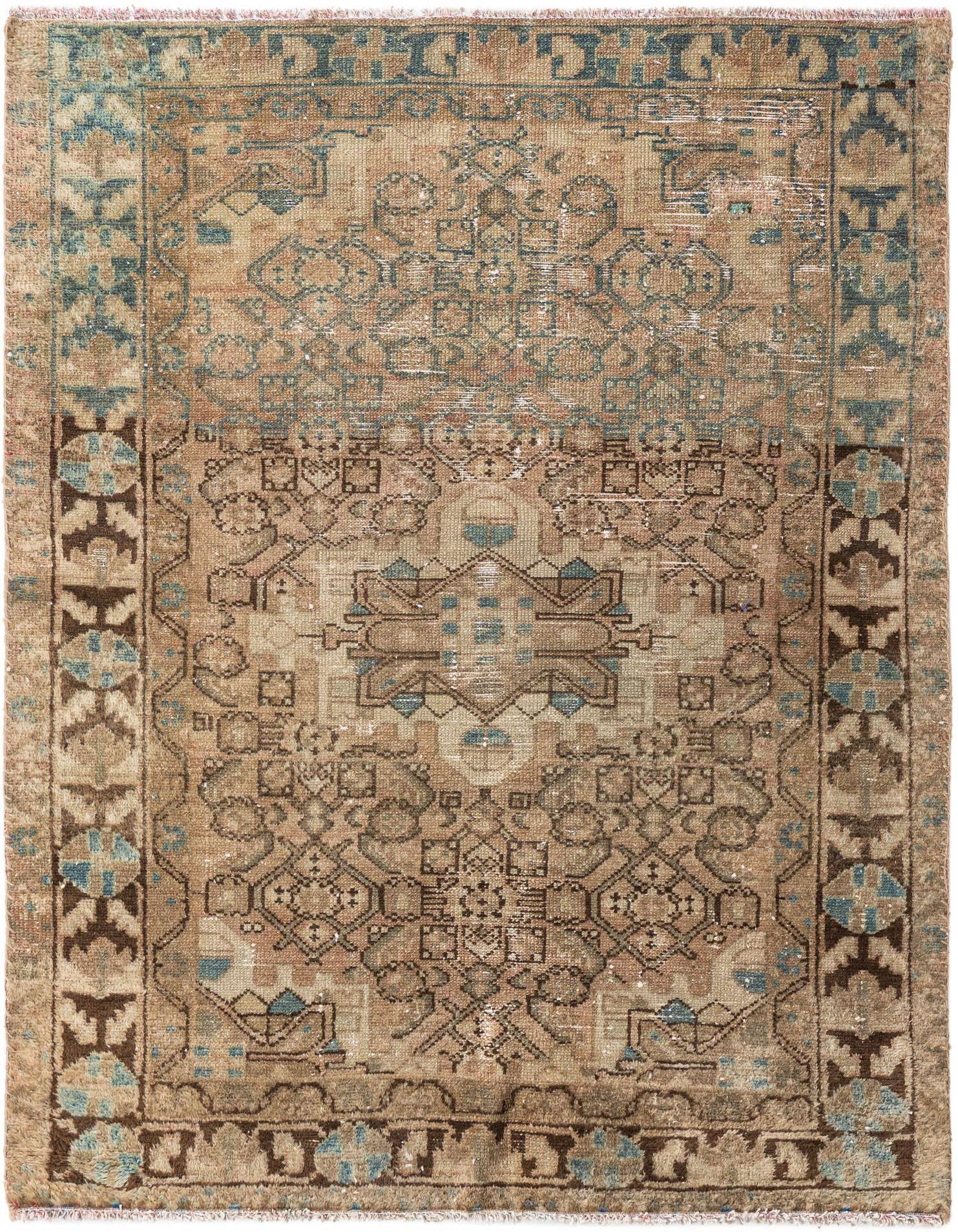 Primary image 3' 7 x 4' 8  Hand Knotted Ultra Vintage Persian Wool Rug