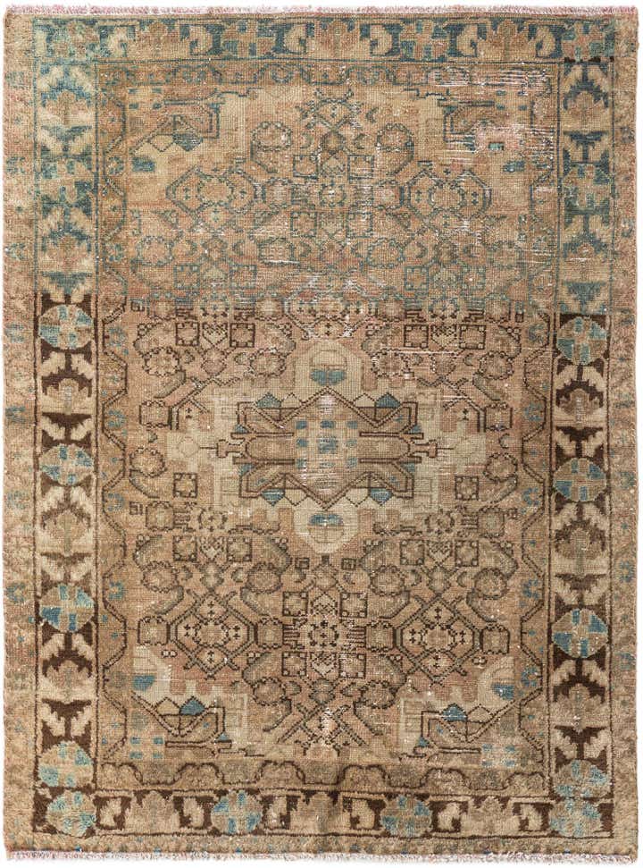 3' 7 x 4' 8 Hand Knotted Ultra Vintage Persian Wool Rug