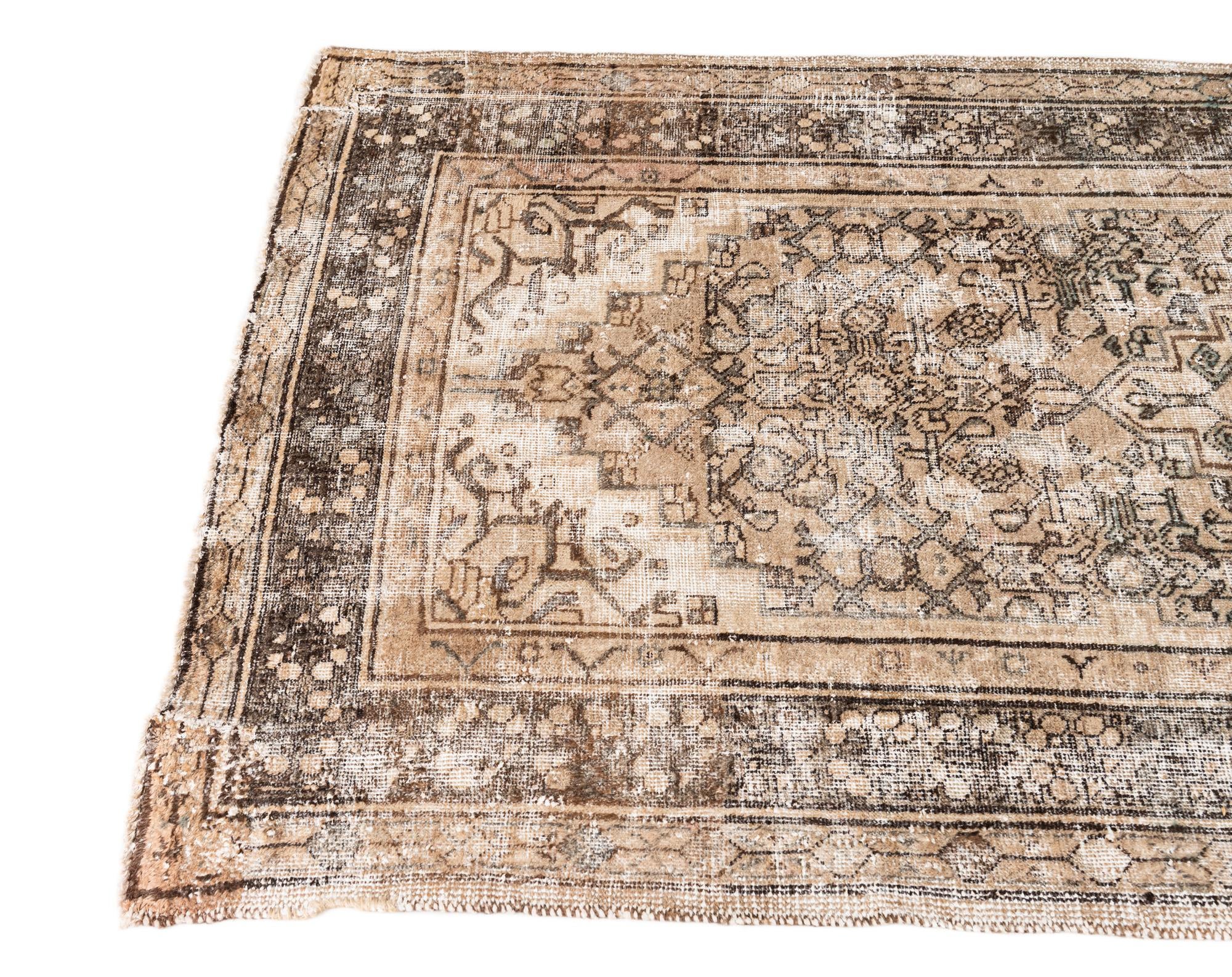 115cm x 190cm Hand Knotted Ultra Vintage Persian Wool Rug