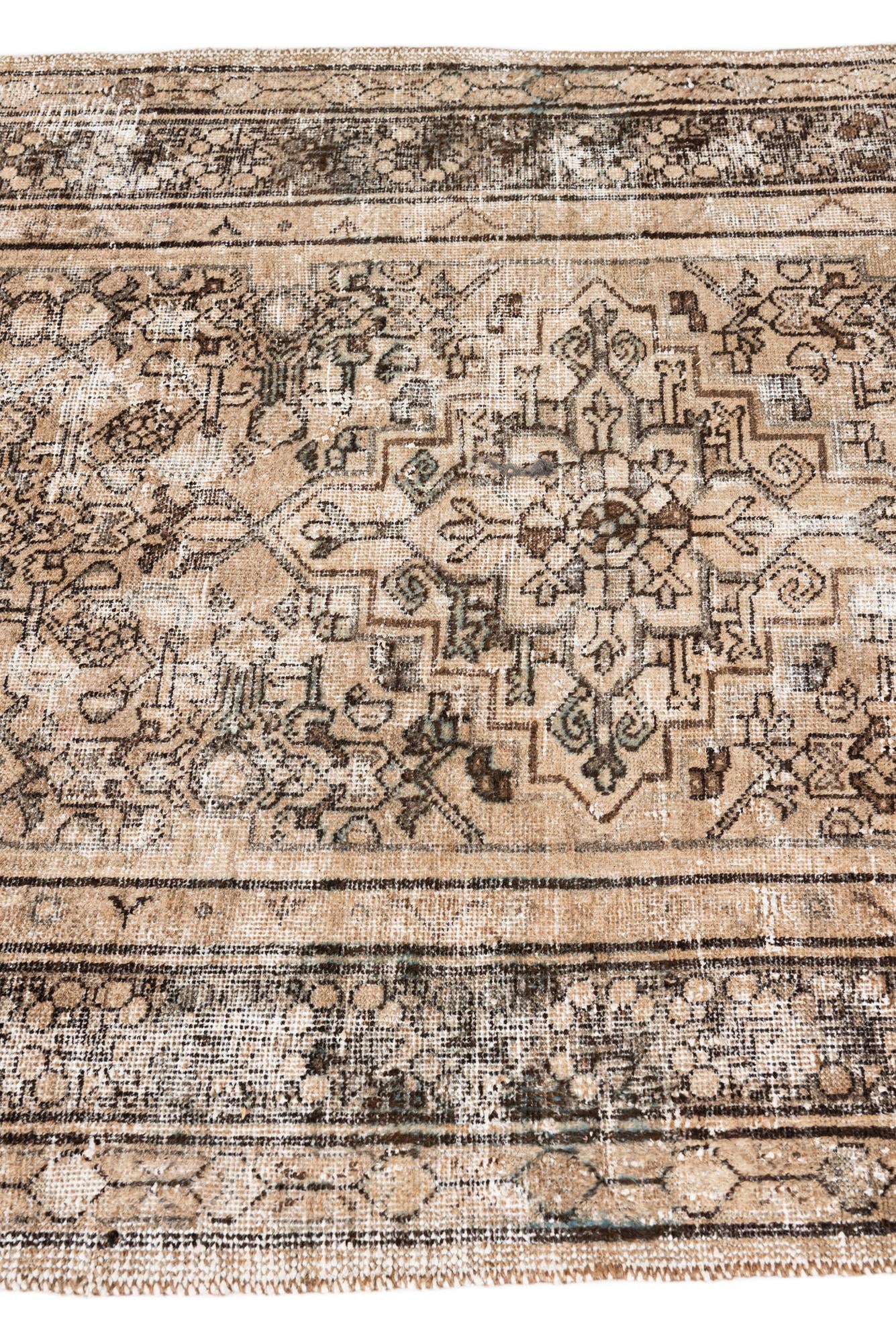 115cm x 190cm Hand Knotted Ultra Vintage Persian Wool Rug