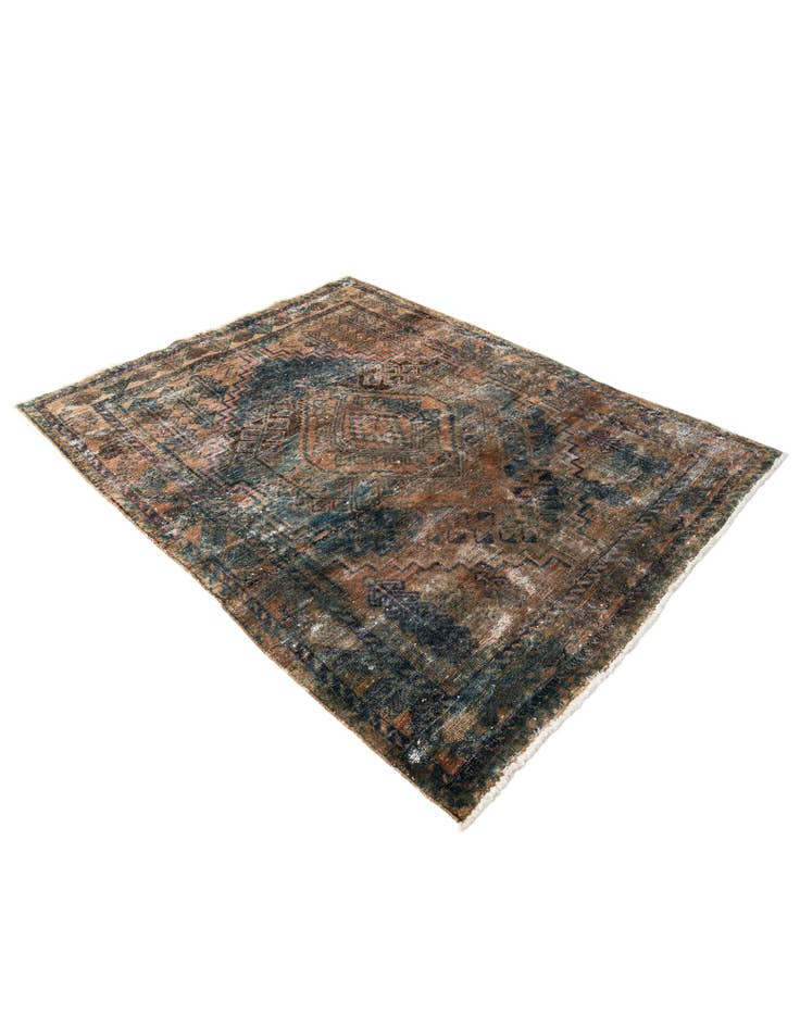 Detail image of 5' 1 x 6' 6  Hand Knotted Ultra Vintage Persian Wool Rug