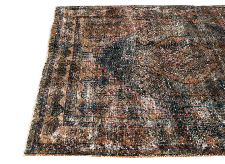 5' 1 x 6' 6 Hand Knotted Ultra Vintage Persian Wool Rug