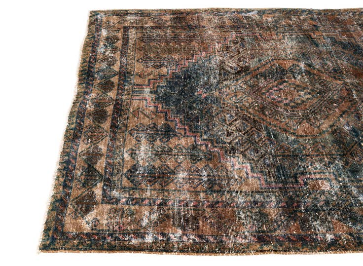 Detail image of 5' 1 x 6' 6 Hand Knotted Ultra Vintage Persian Wool Rug