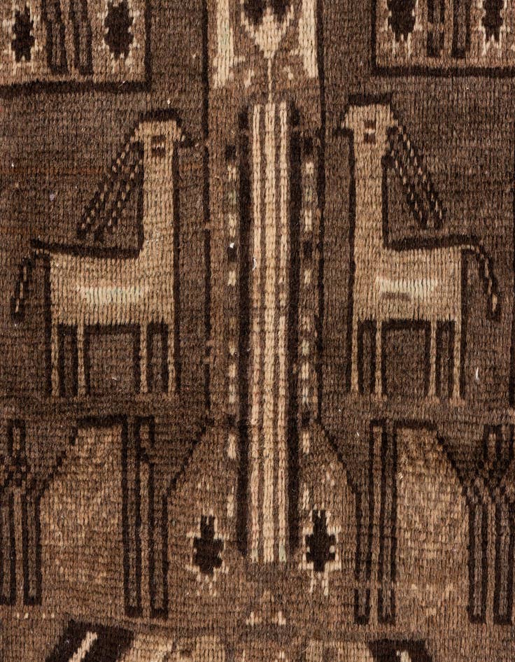 Detail image of 2' 9 x 4' 9  Hand Knotted Ultra Vintage Persian Wool Rug