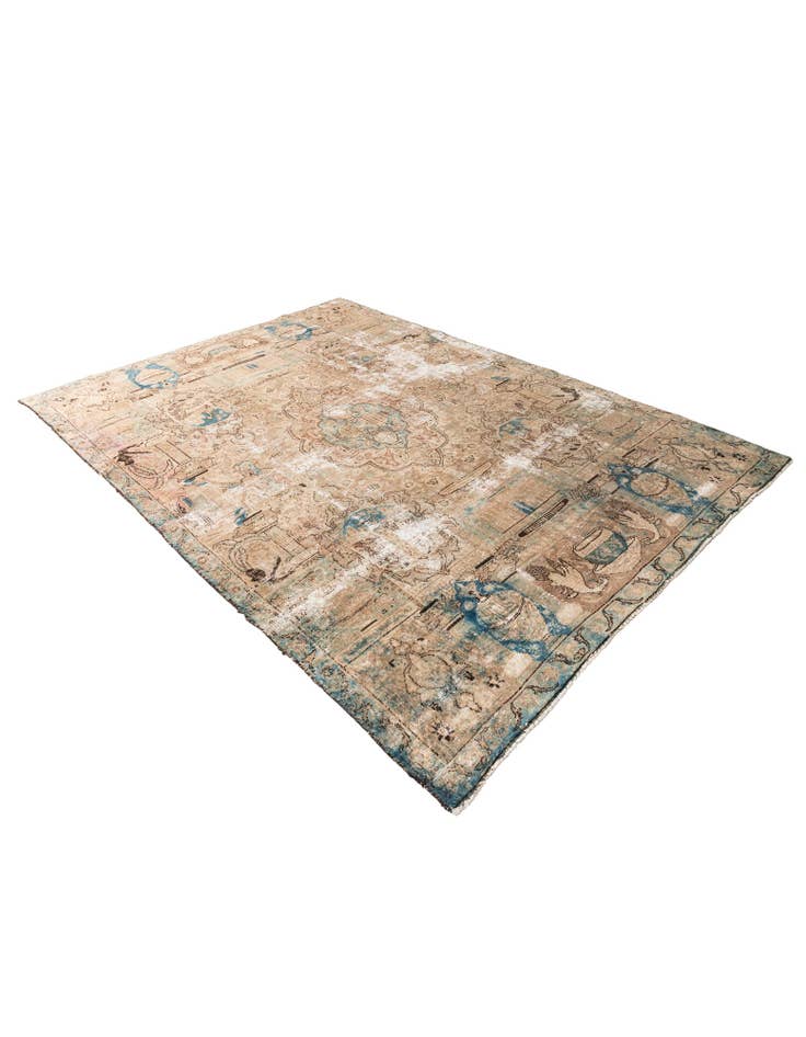 Detail image of 7' 2 x 10'  Hand Knotted Ultra Vintage Persian Wool Rug