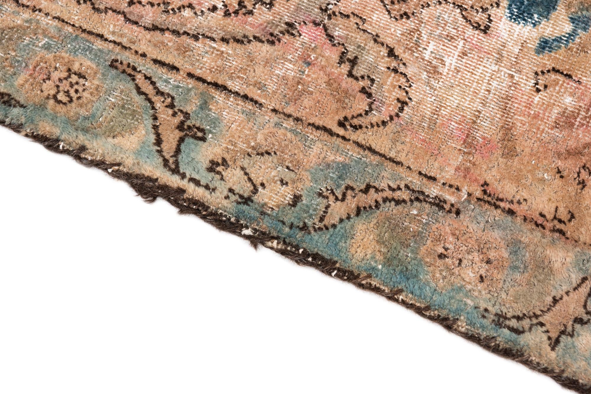 7' 2 x 10' Hand Knotted Ultra Vintage Persian Wool Rug