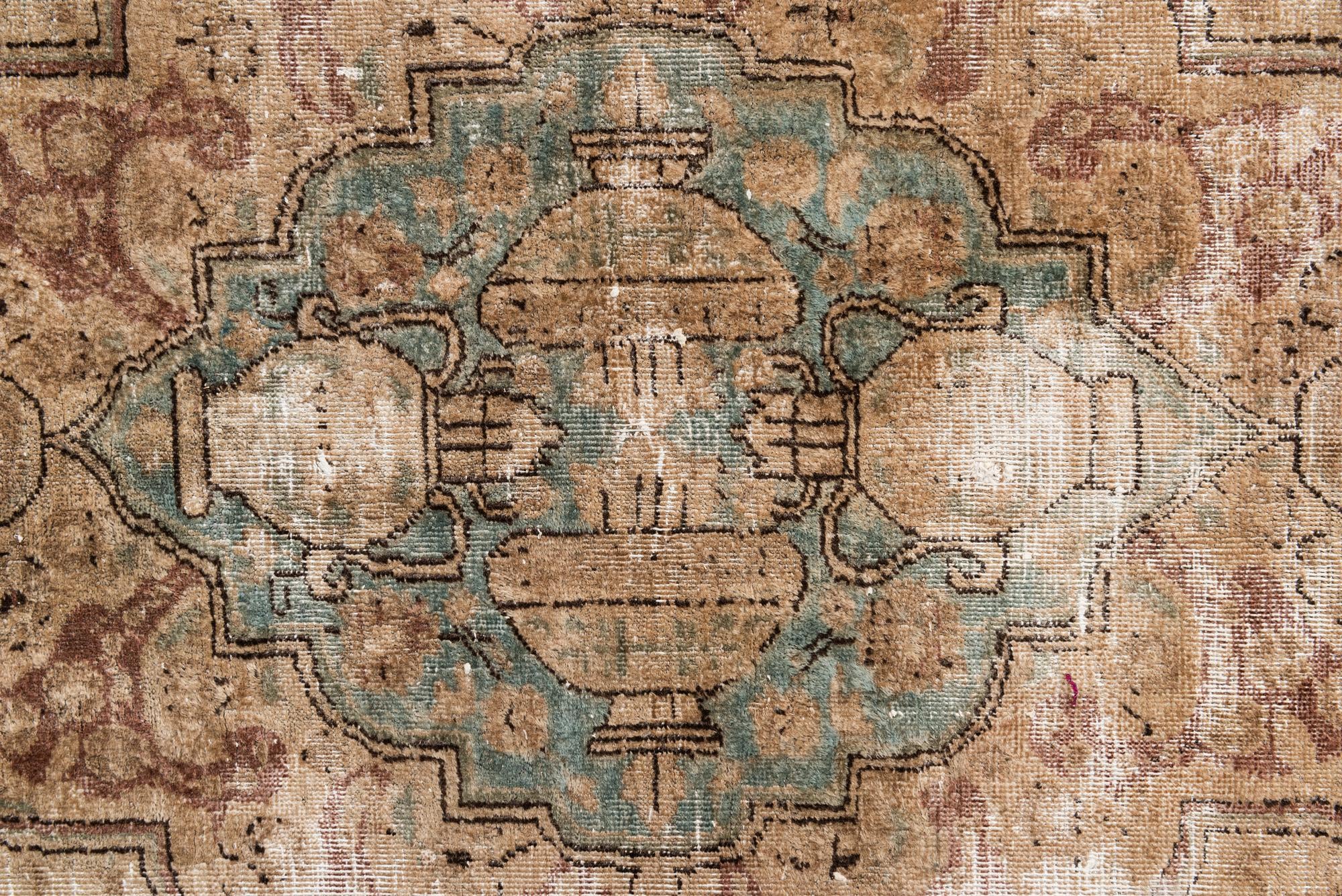 7' 2 x 10' Hand Knotted Ultra Vintage Persian Wool Rug