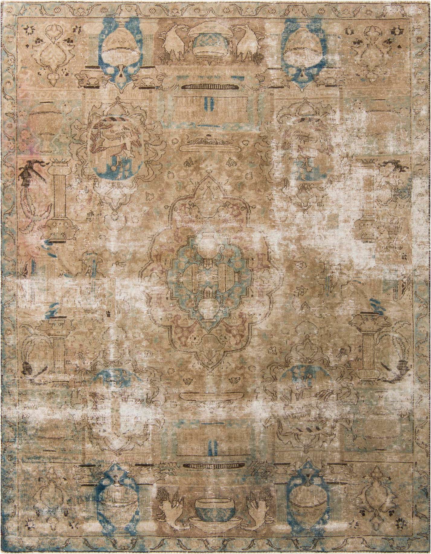 Primary image 7' 2 x 10'  Hand Knotted Ultra Vintage Persian Wool Rug