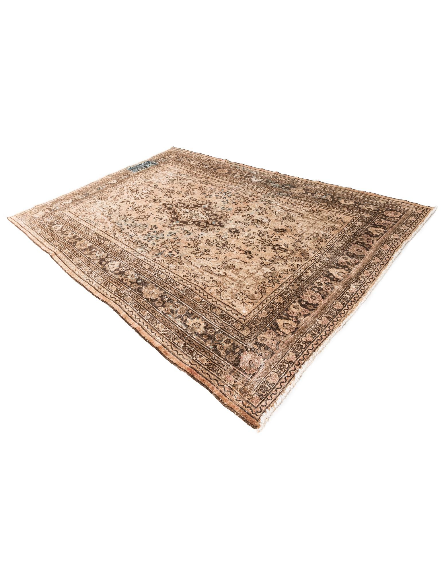 7' x 10' 6 Hand Knotted Ultra Vintage Persian Wool Rug