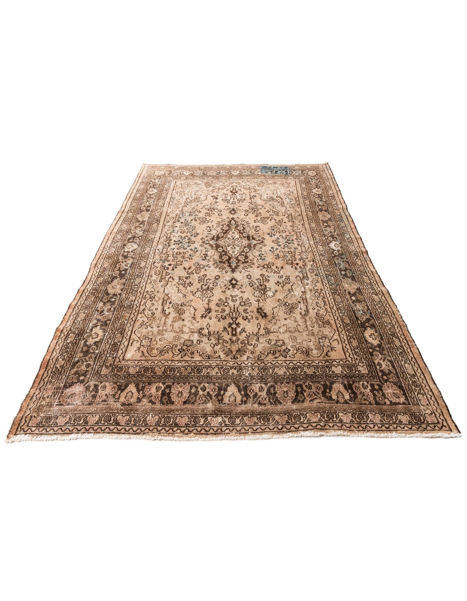 7' x 10' 6 Hand Knotted Ultra Vintage Persian Wool Rug