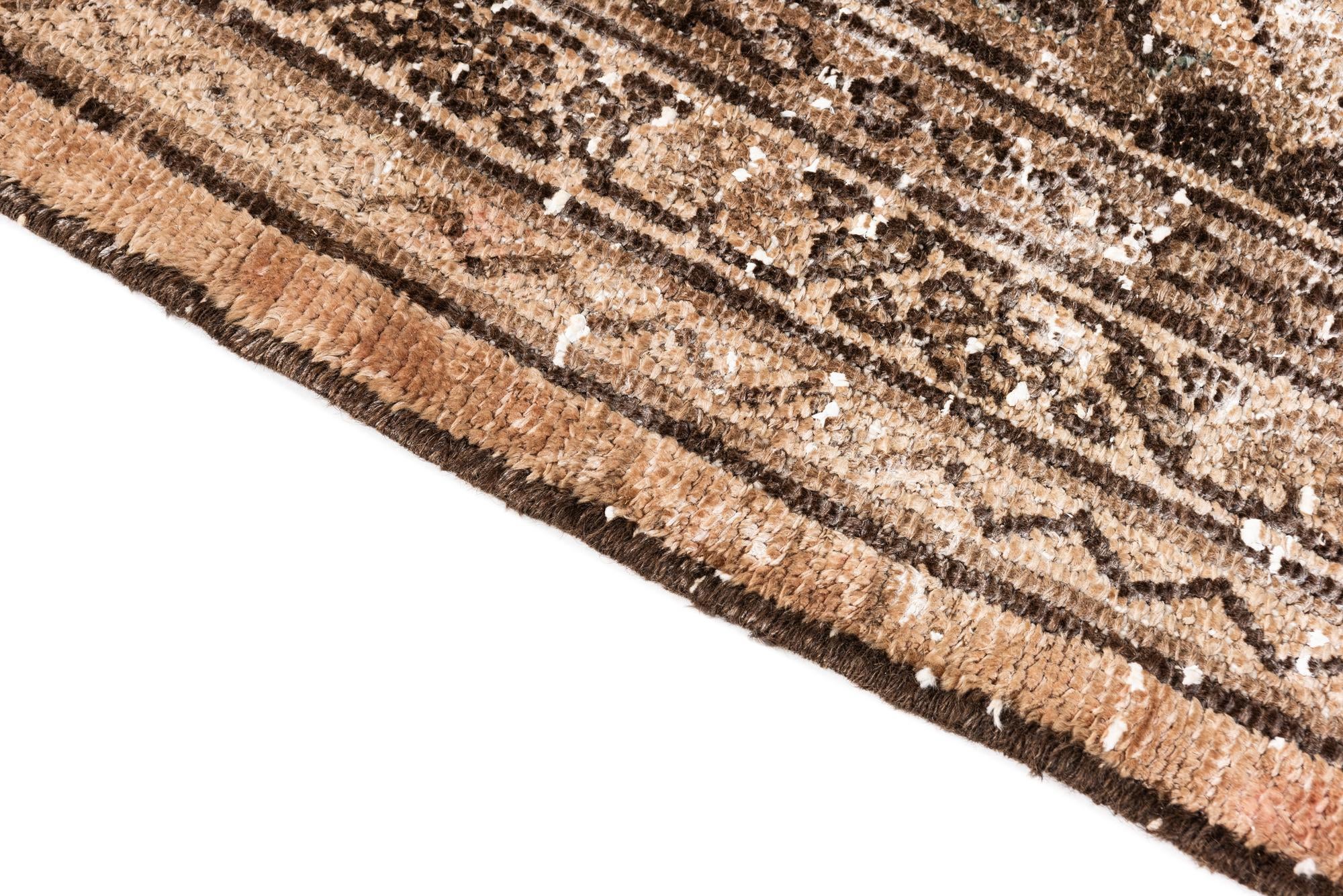 7' x 10' 6 Hand Knotted Ultra Vintage Persian Wool Rug