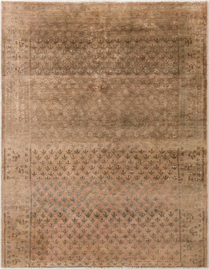 Detail image of 4' 8 x 8' 3 Hand Knotted Ultra Vintage Persian Wool Rug