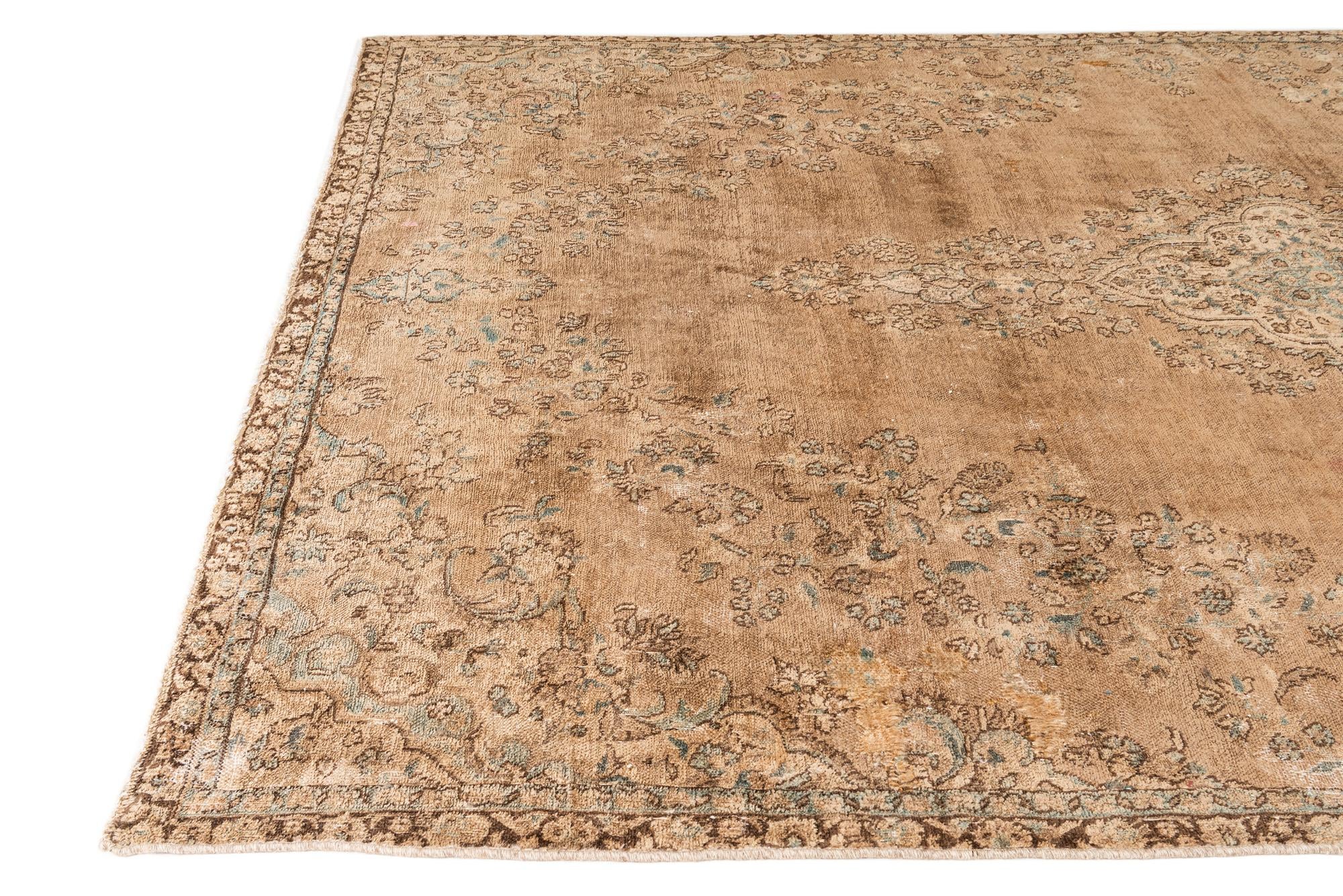 7' 8 x 11' 2 Hand Knotted Ultra Vintage Persian Wool Rug