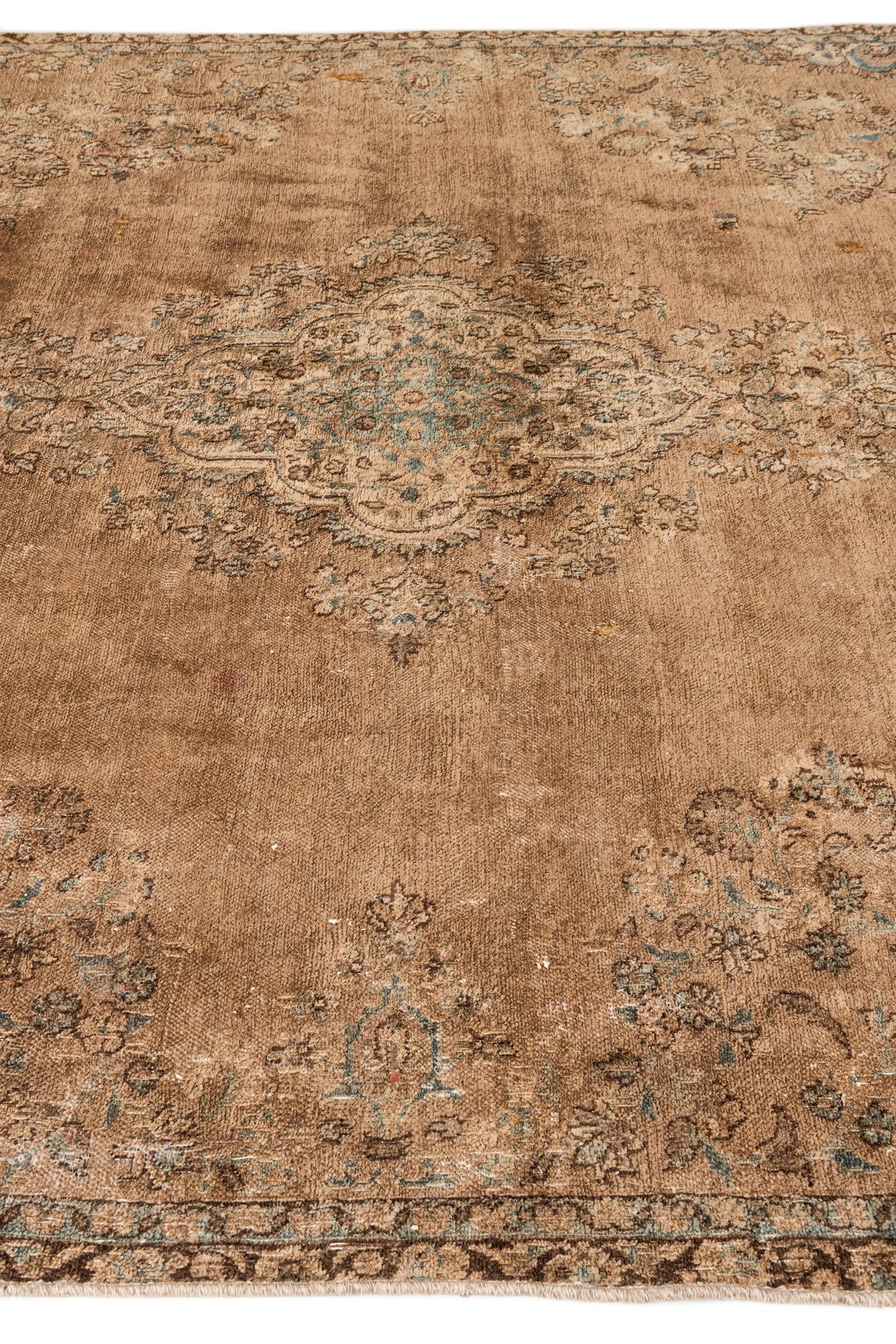 7' 8 x 11' 2 Hand Knotted Ultra Vintage Persian Wool Rug