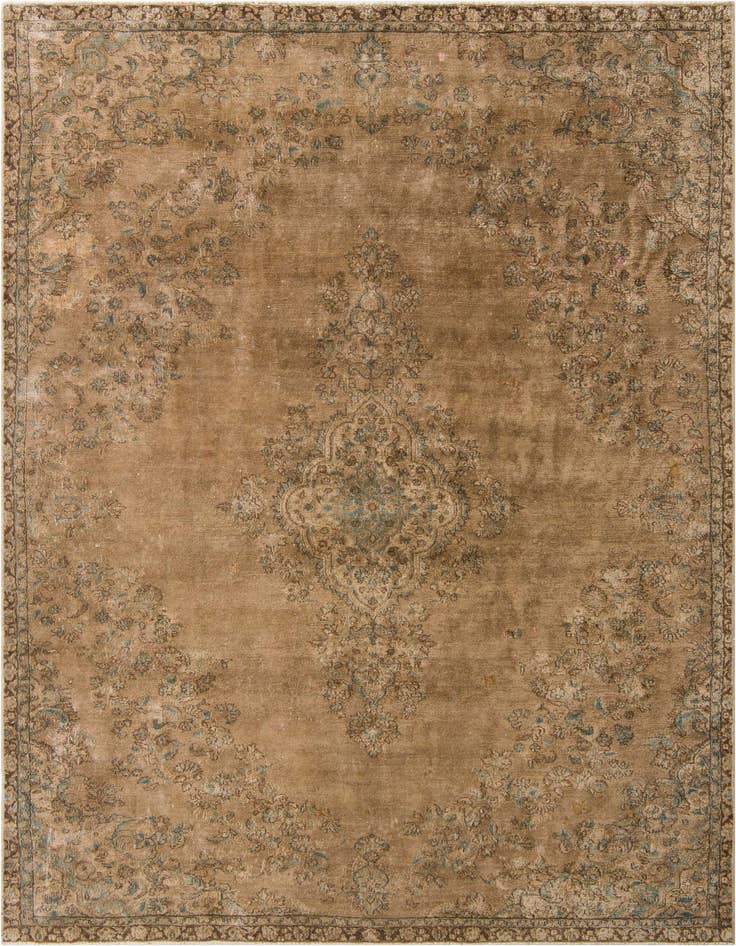 Detail image of 7' 8 x 11' 2 Hand Knotted Ultra Vintage Persian Wool Rug