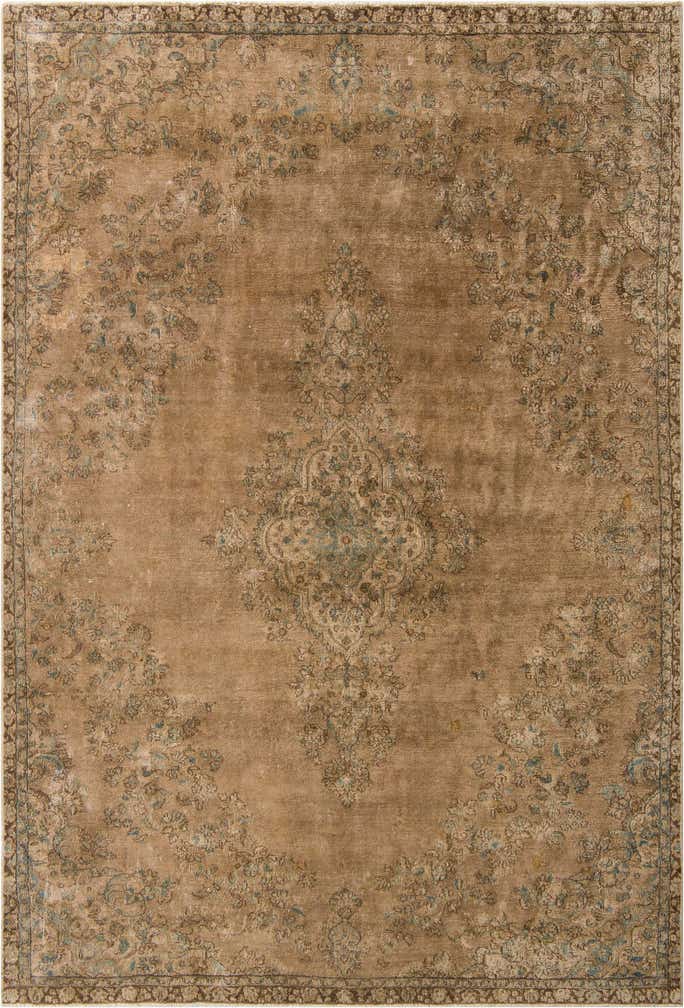 7' 8 x 11' 2 Hand Knotted Ultra Vintage Persian Wool Rug