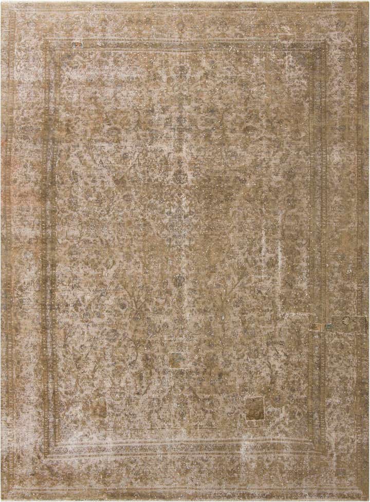 9' 2 x 12' 1 Hand Knotted Ultra Vintage Persian Wool Rug