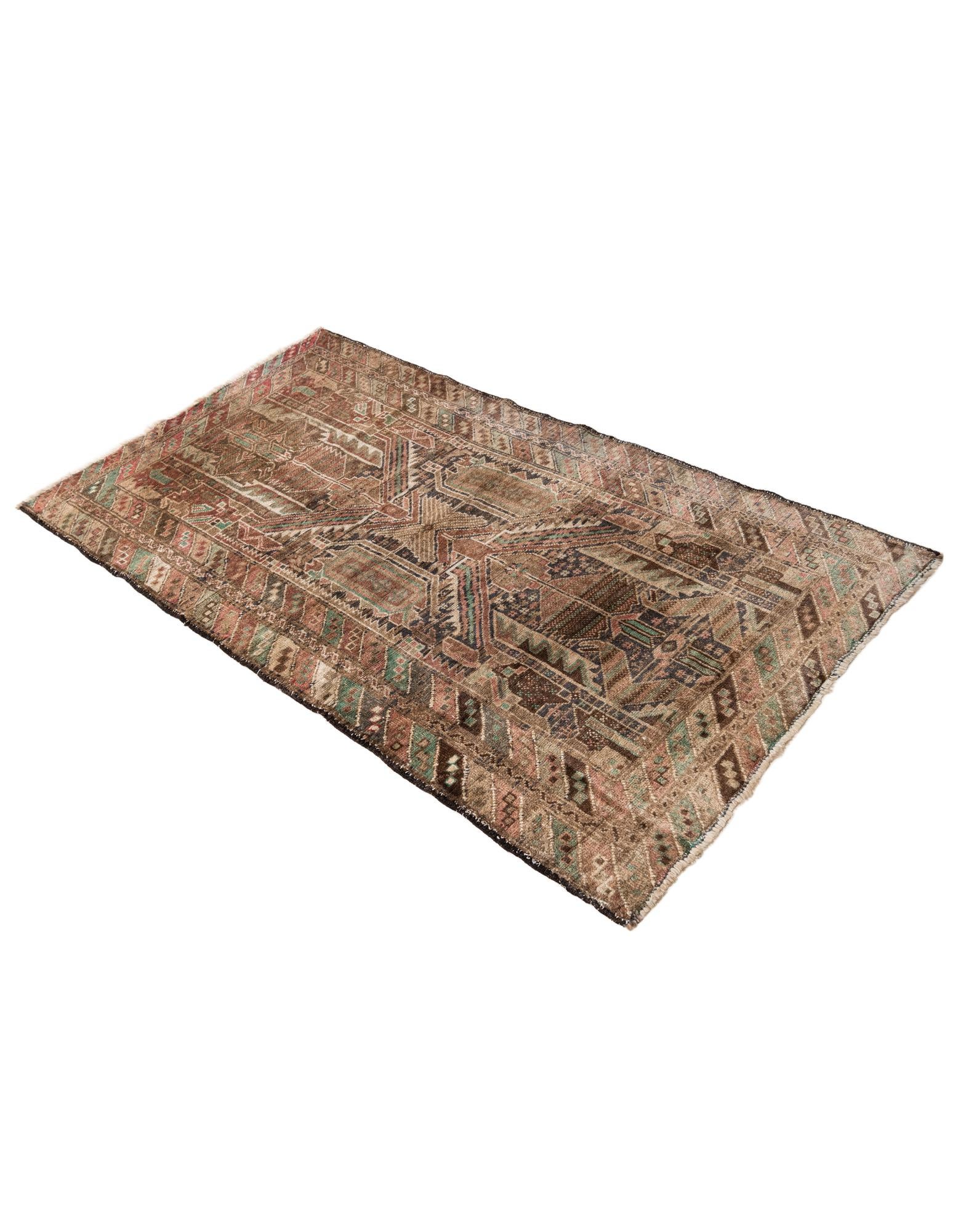 3' 6 x 6' 3 Hand Knotted Ultra Vintage Persian Wool Rug