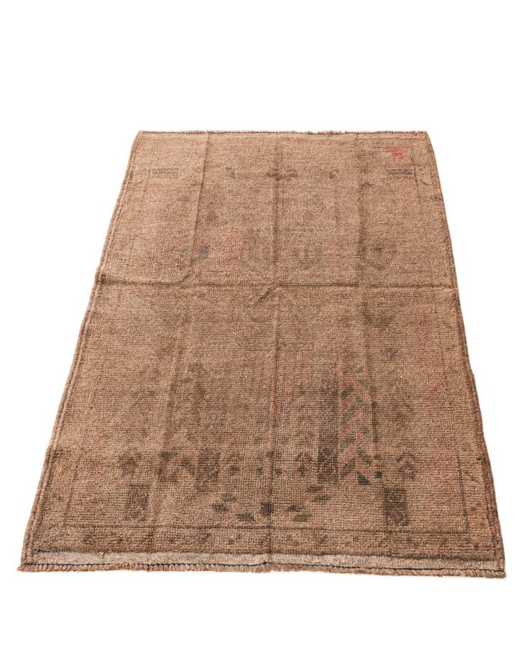 Detail image of 2' 10 x 4' 8 Hand Knotted Ultra Vintage Persian Wool Rug