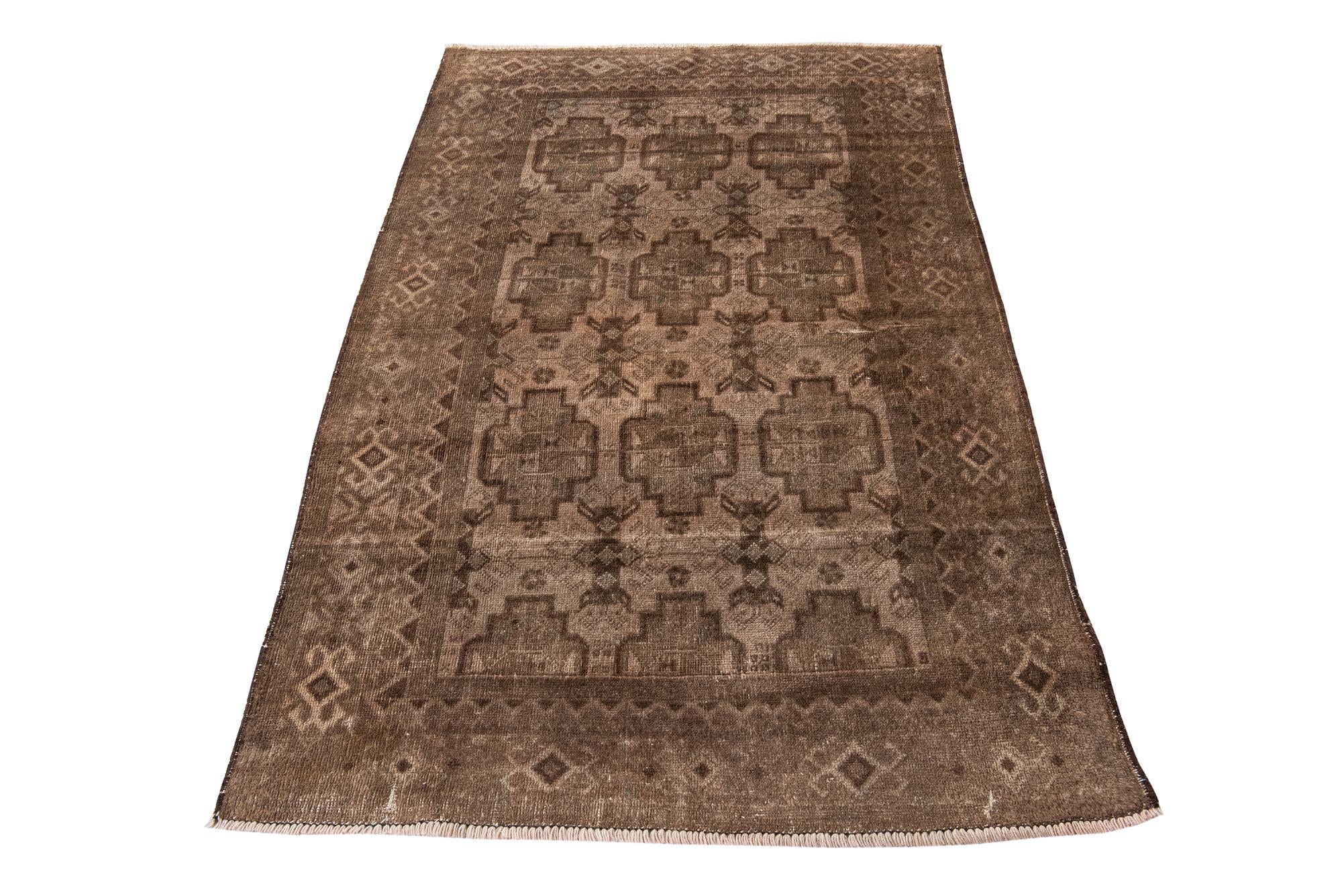 3' 8 x 6' Hand Knotted Ultra Vintage Persian Wool Rug