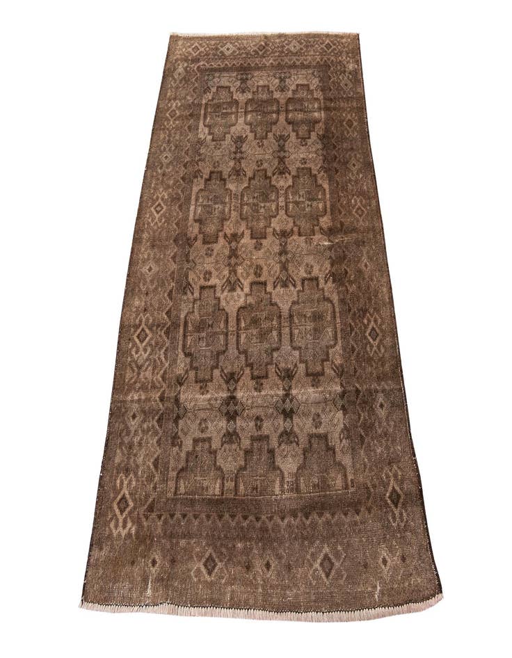 Detail image of 3' 8 x 6'  Hand Knotted Ultra Vintage Persian Wool Rug