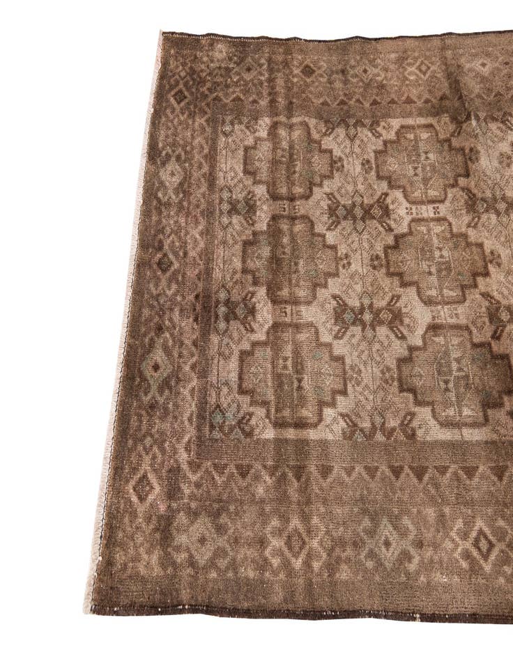 Detail image of 3' 8 x 6'  Hand Knotted Ultra Vintage Persian Wool Rug