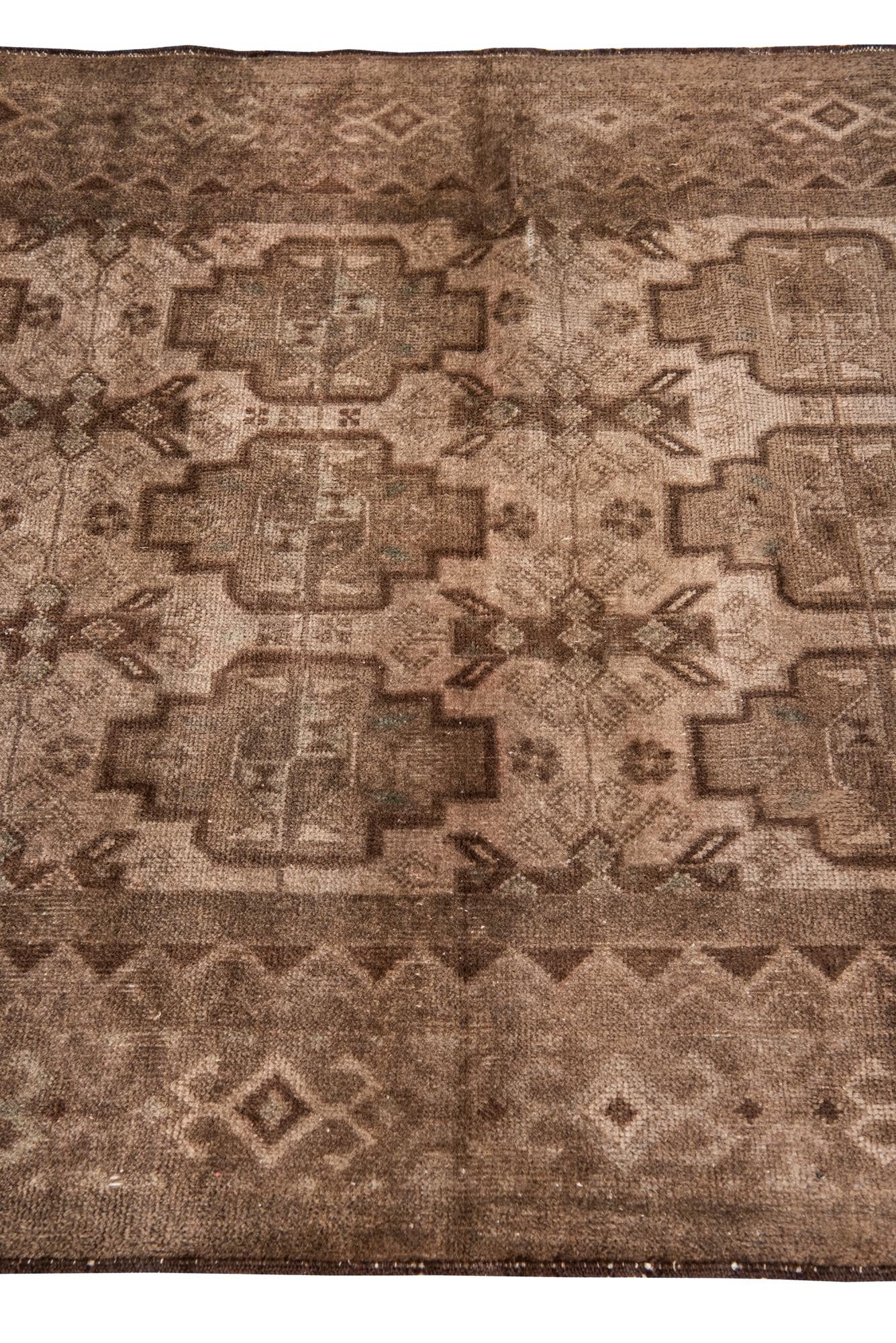 3' 8 x 6' Hand Knotted Ultra Vintage Persian Wool Rug