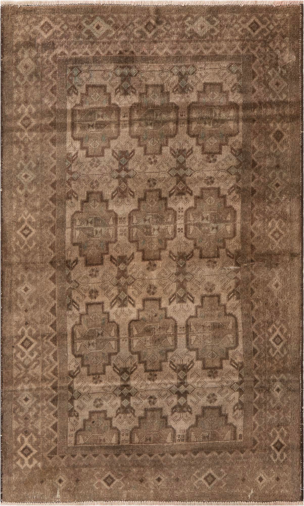 3' 8 x 6' Hand Knotted Ultra Vintage Persian Wool Rug