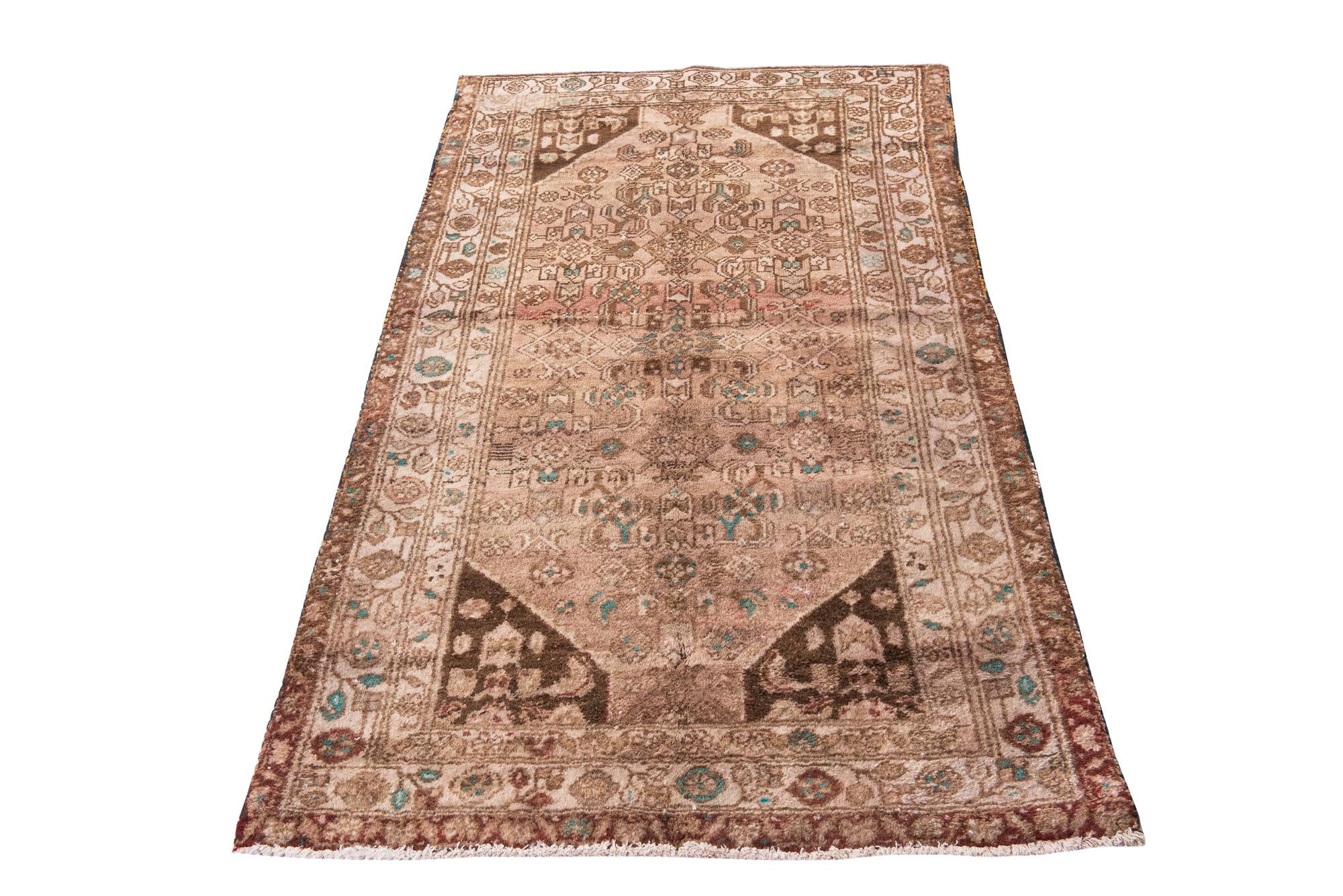 3' 4 x 5' 10 Hand Knotted Ultra Vintage Persian Wool Rug