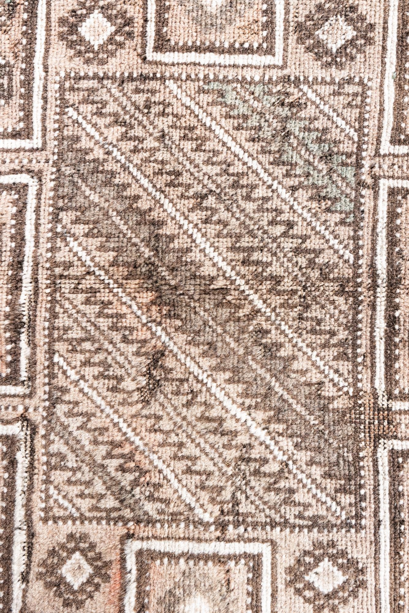 3' 4 x 6' 3 Hand Knotted Ultra Vintage Persian Wool Rug