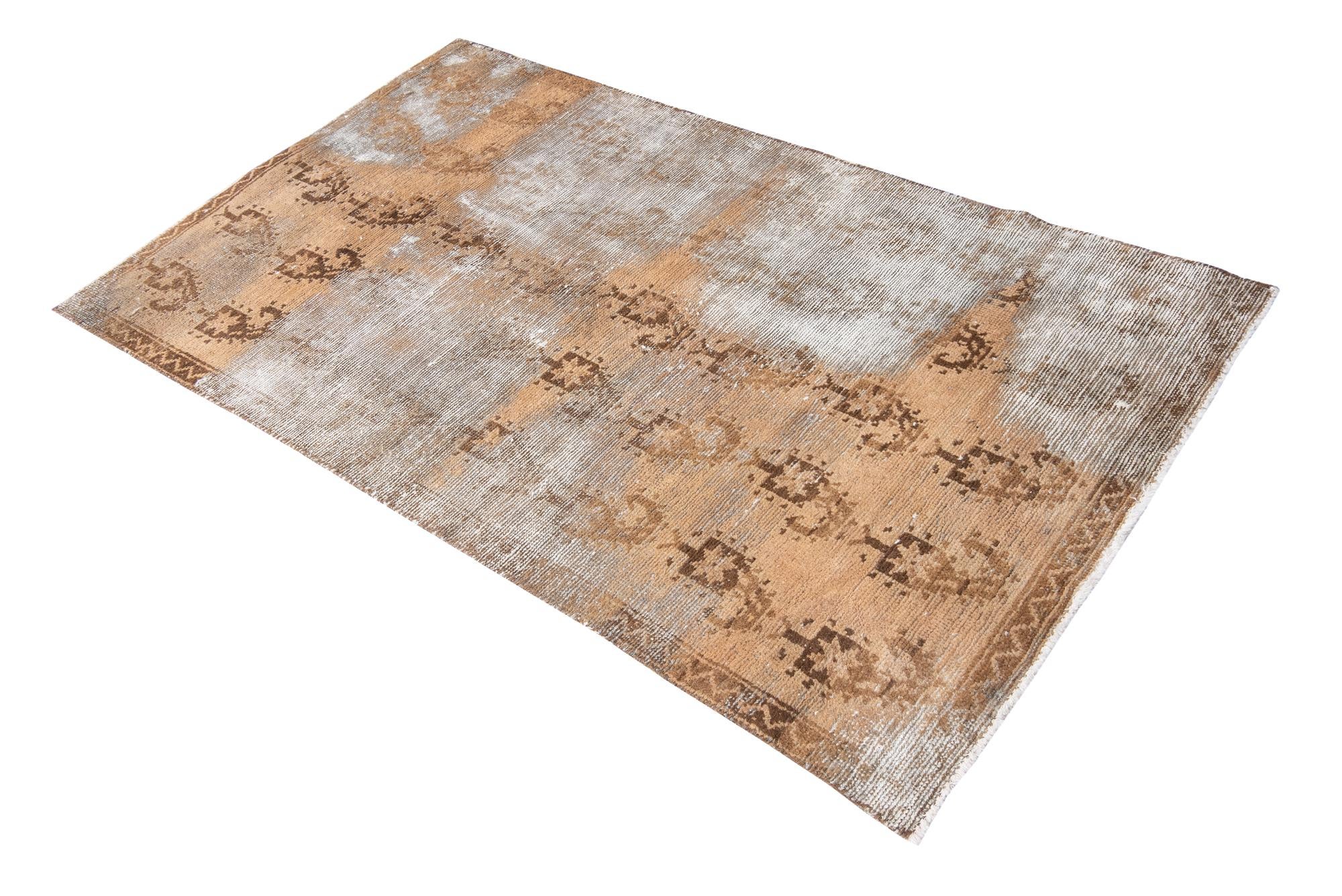 3' 4 x 5' 9 Hand Knotted Ultra Vintage Persian Wool Rug