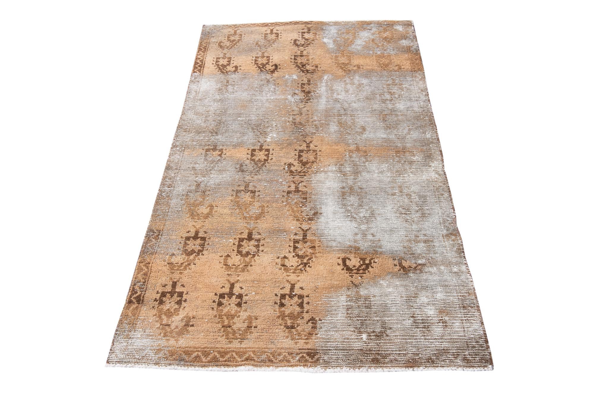 3' 4 x 5' 9 Hand Knotted Ultra Vintage Persian Wool Rug