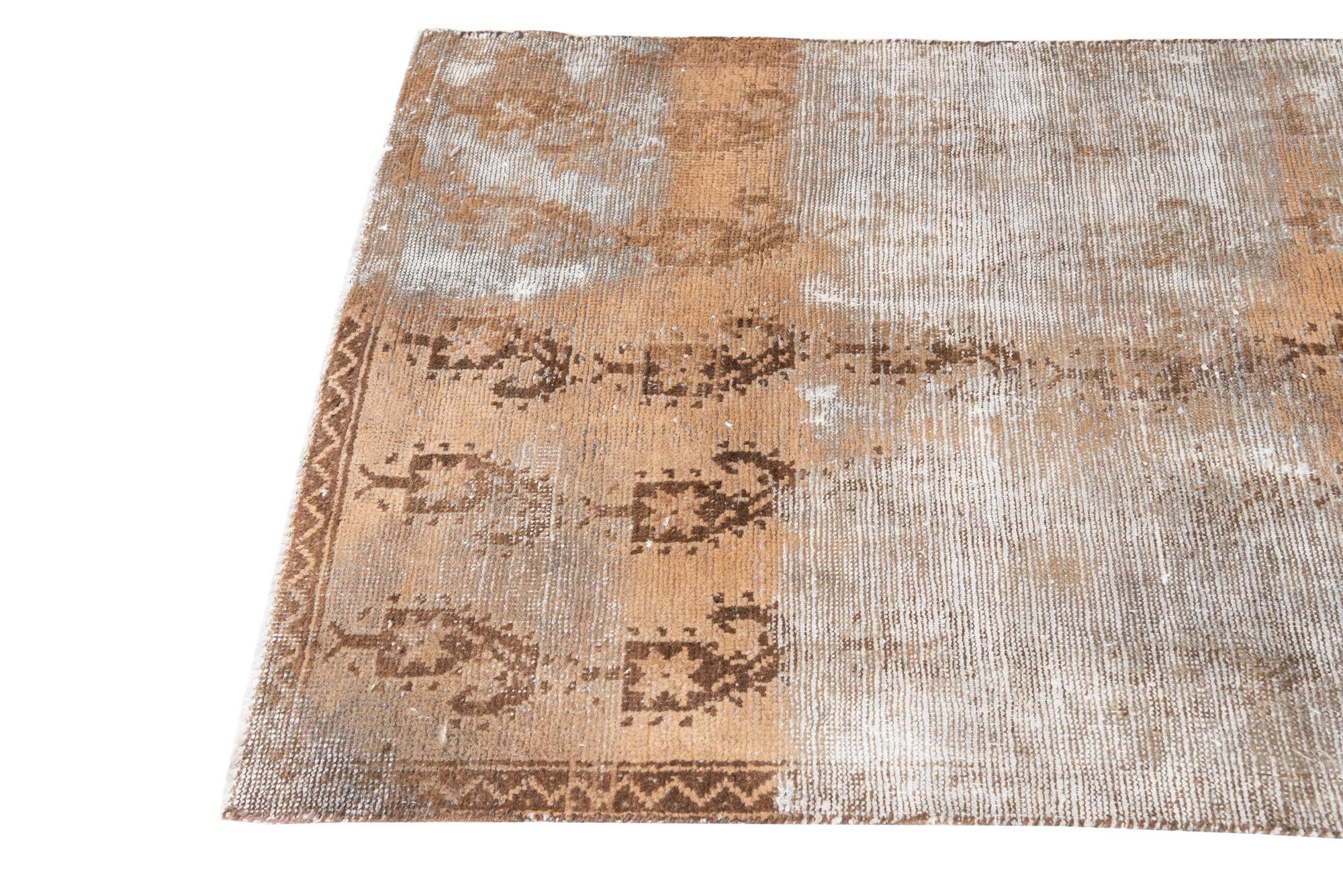 3' 4 x 5' 9 Hand Knotted Ultra Vintage Persian Wool Rug