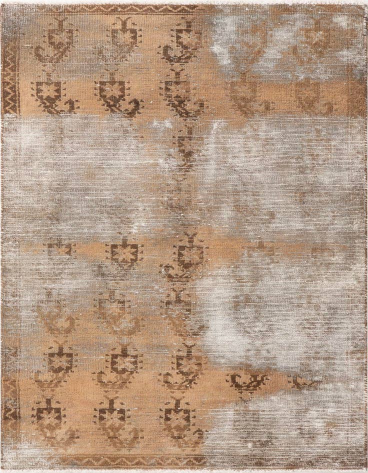 Detail image of 3' 4 x 5' 9 Hand Knotted Ultra Vintage Persian Wool Rug