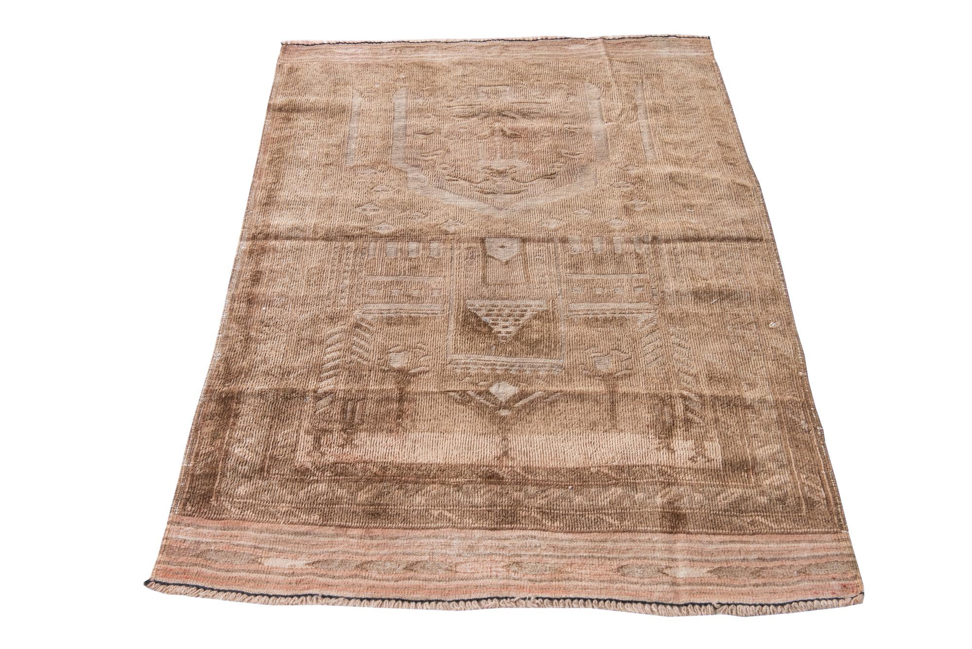 3' 1 x 4' 3 Hand Knotted Ultra Vintage Persian Wool Rug
