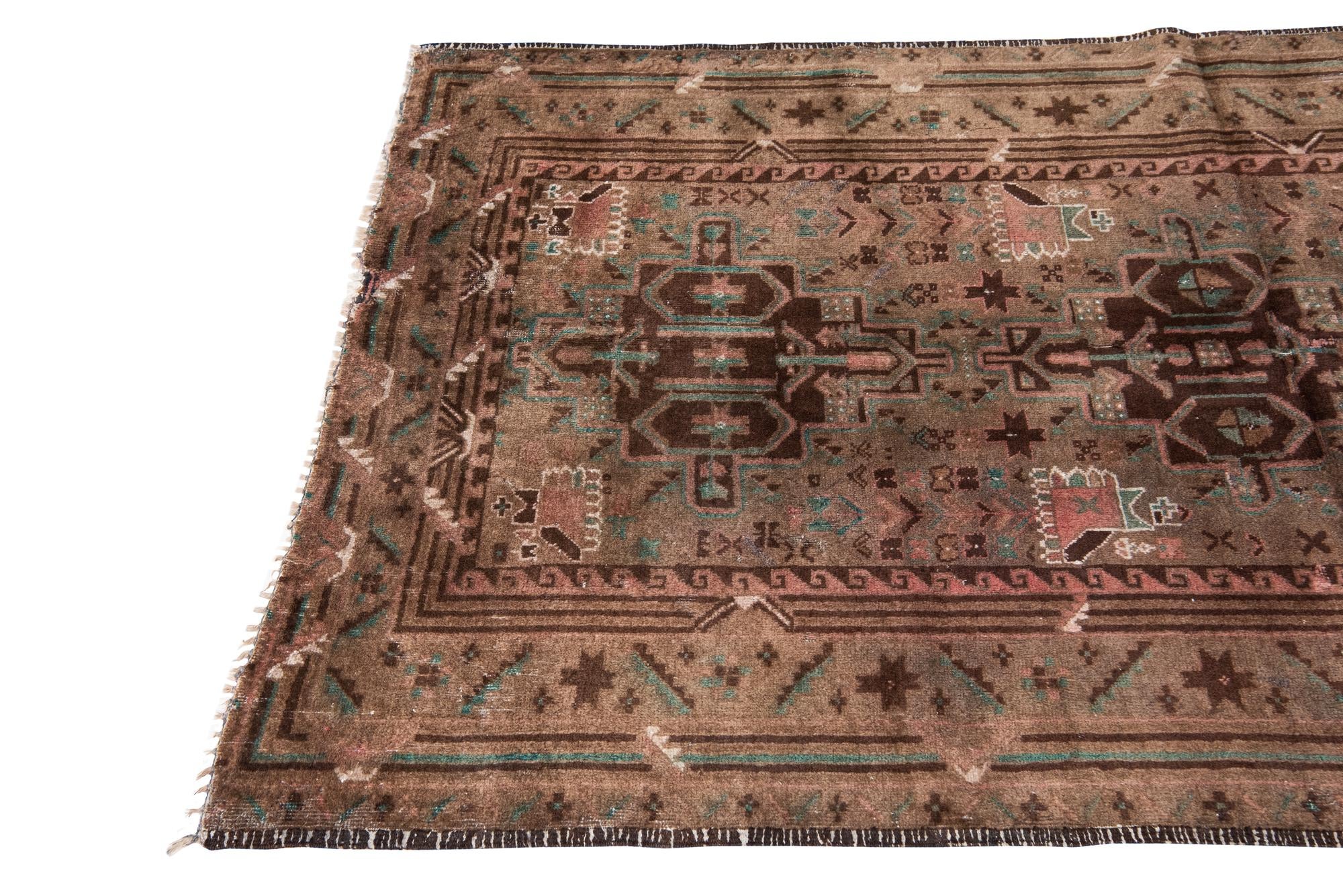 3' 10 x 6' 2 Hand Knotted Ultra Vintage Persian Wool Rug