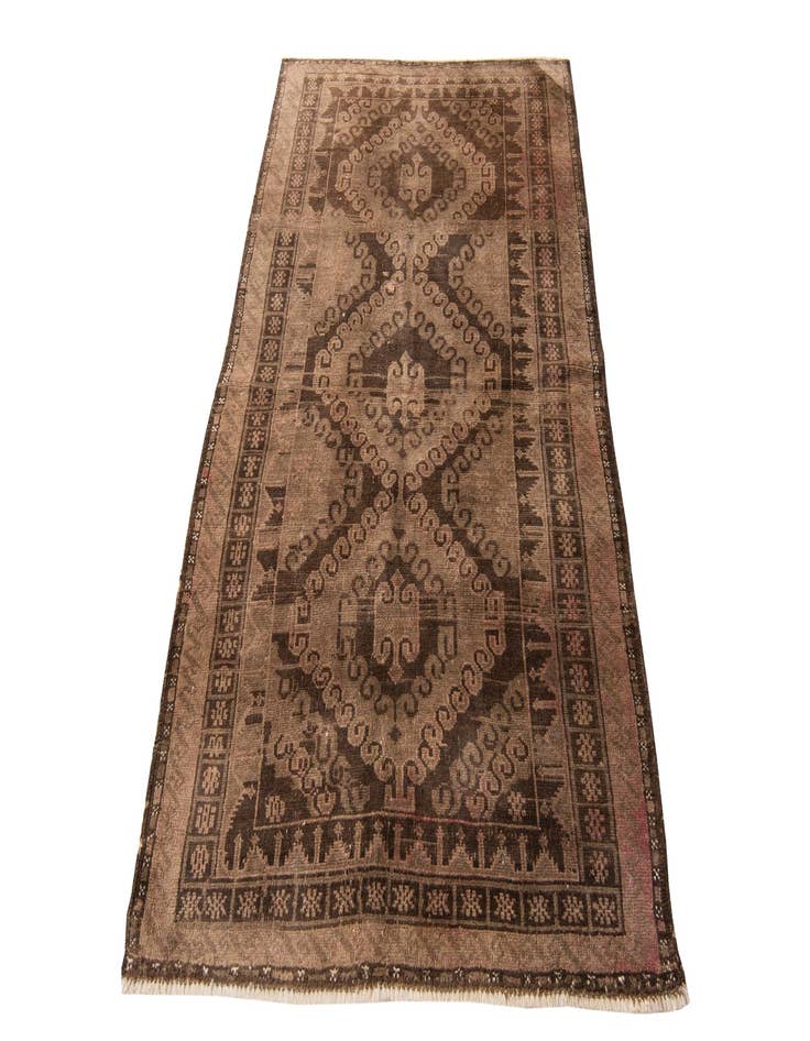 Detail image of 3' 7 x 6' 2  Hand Knotted Ultra Vintage Persian Wool Rug