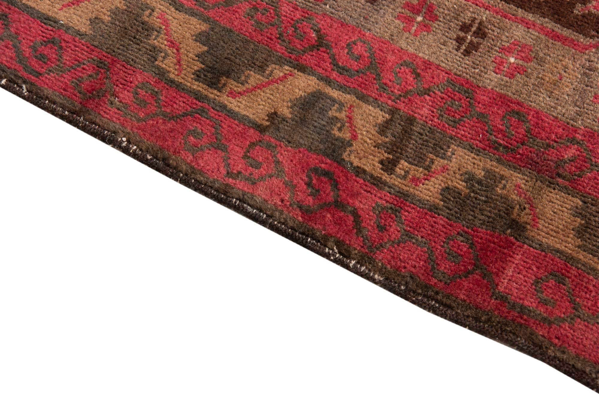 3' 7 x 6' 3 Hand Knotted Ultra Vintage Persian Wool Rug