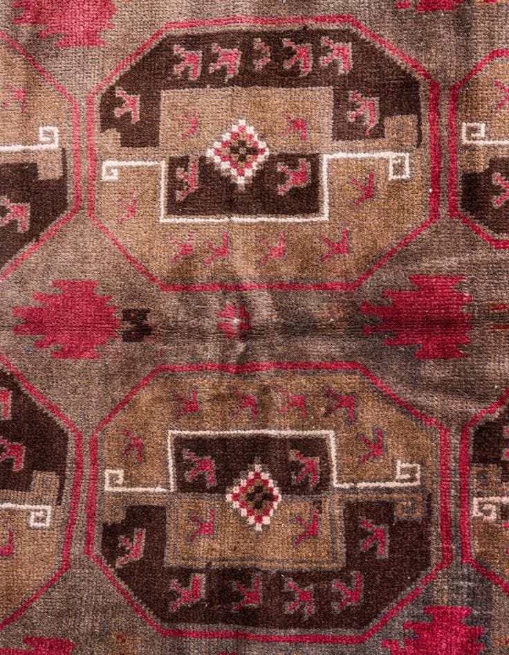 Detail image of 3' 7 x 6' 3  Hand Knotted Ultra Vintage Persian Wool Rug